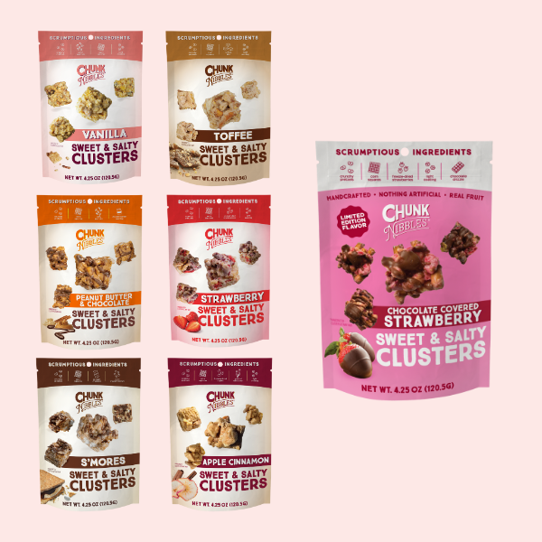 6 Flavor Best Selling Sampler Pack + LIMITED-EDITION Chocolate Covered Strawberry