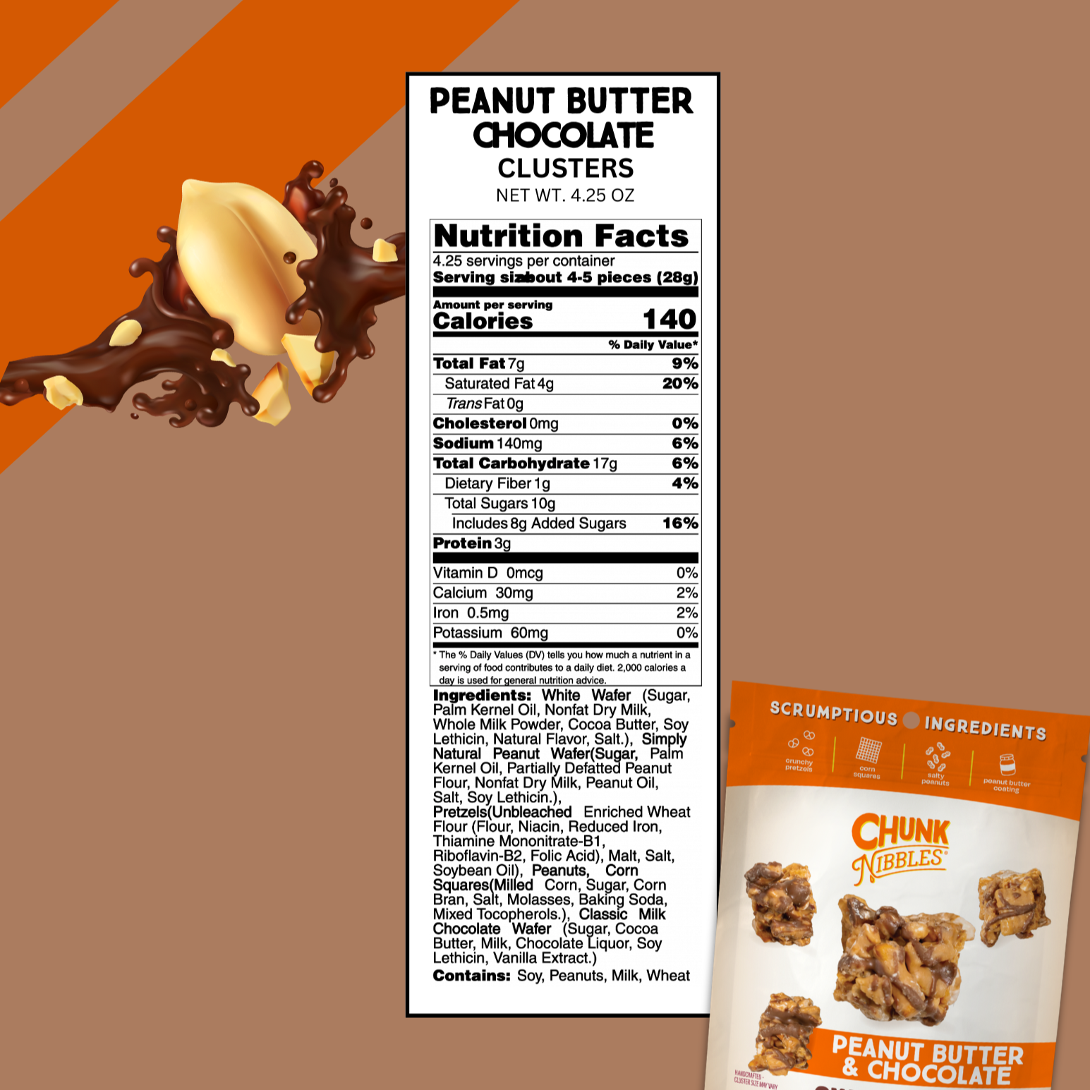 Peanut Butter Chocolate Pouch Three Pack