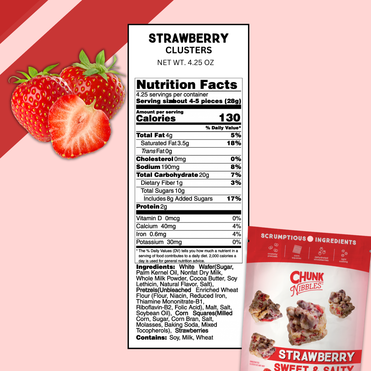 Strawberry Pouch Three Pack