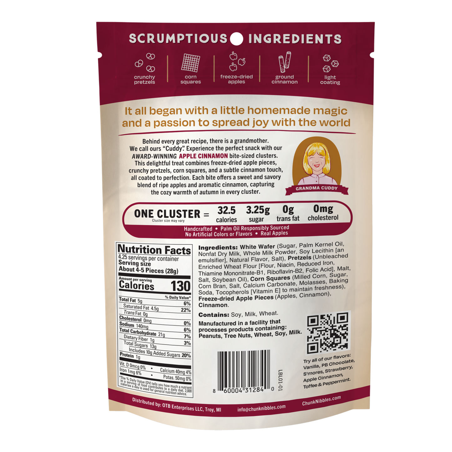 Apple Cinnamon Chunk Nibbles Pouch