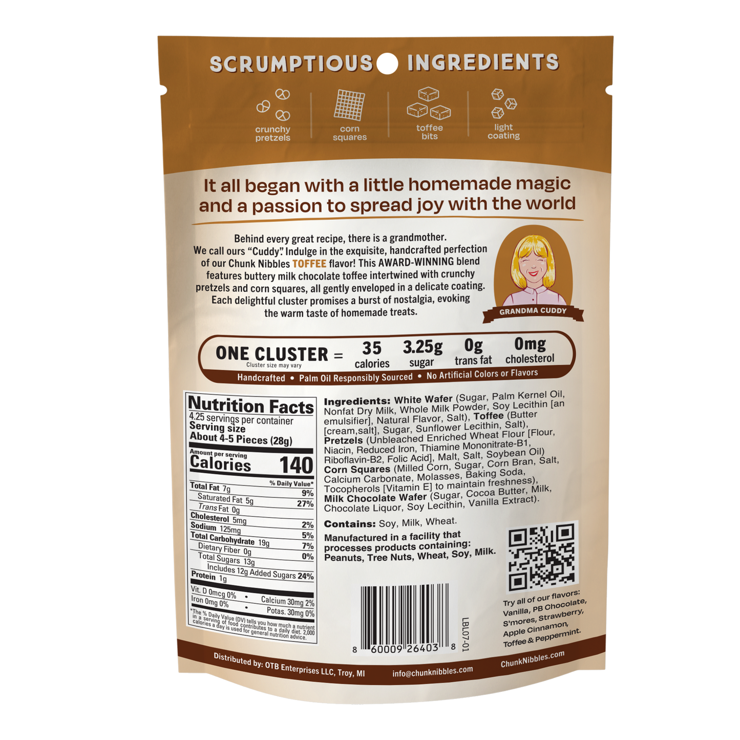 Toffee Chunk Nibbles Pouch