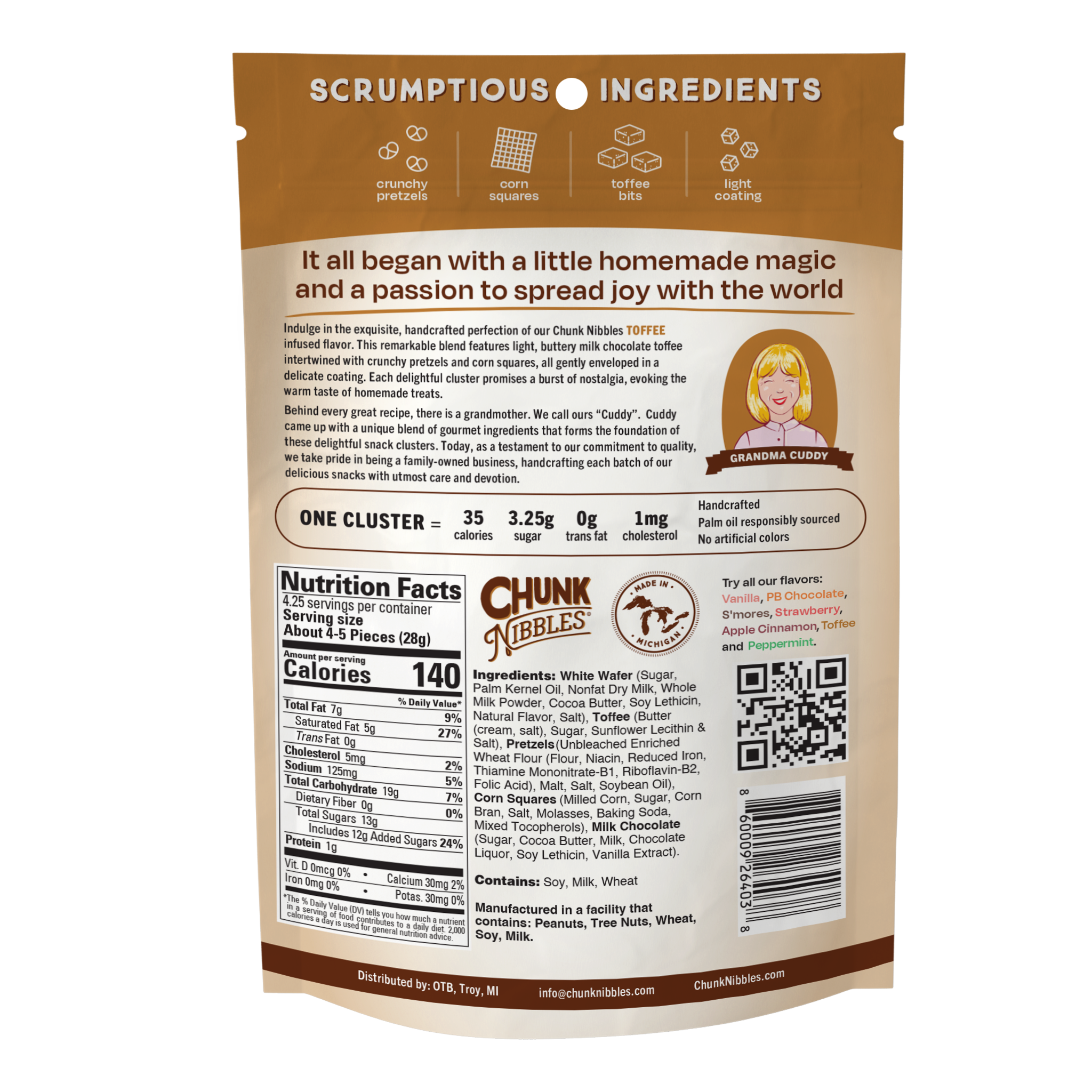 Toffee Chunk Nibbles Pouch