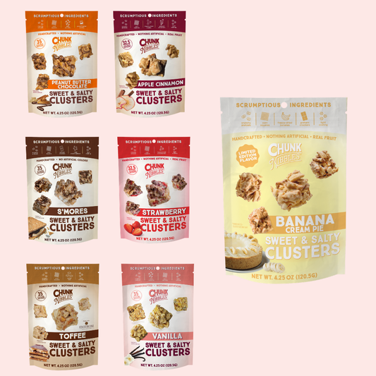 6 Flavor Best Selling Sampler Pack + LIMITED-EDITION Banana Cream Pie