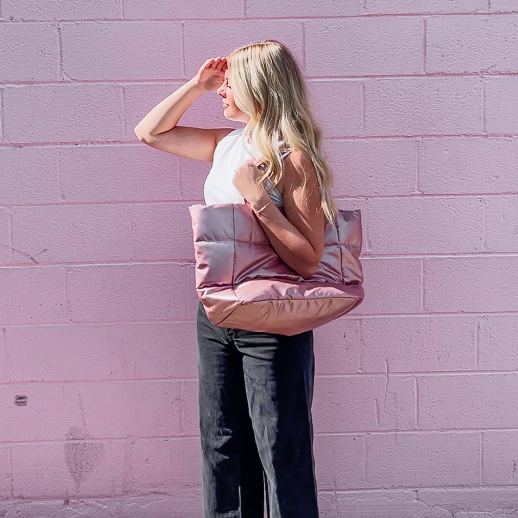 Pink Puffer Bag