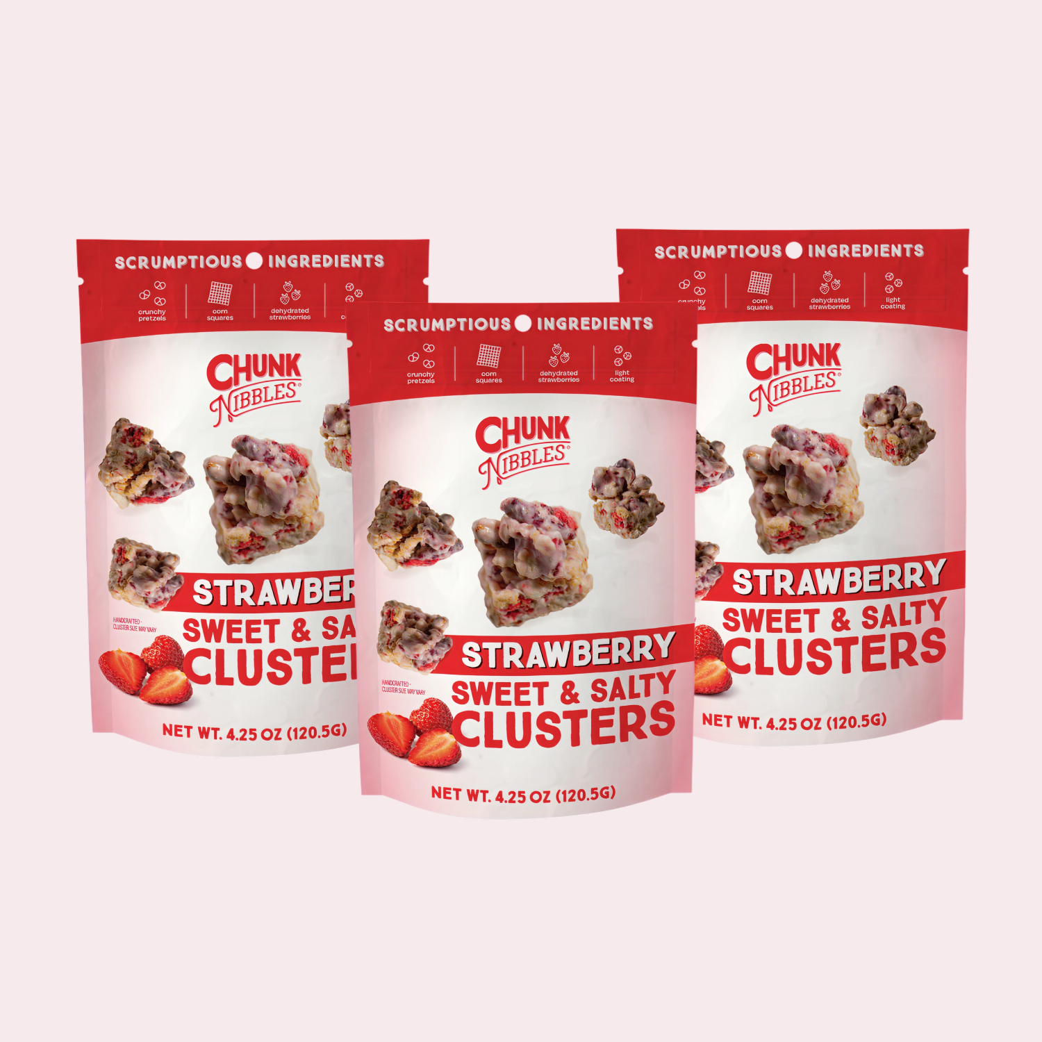 Strawberry Pouch Three Pack